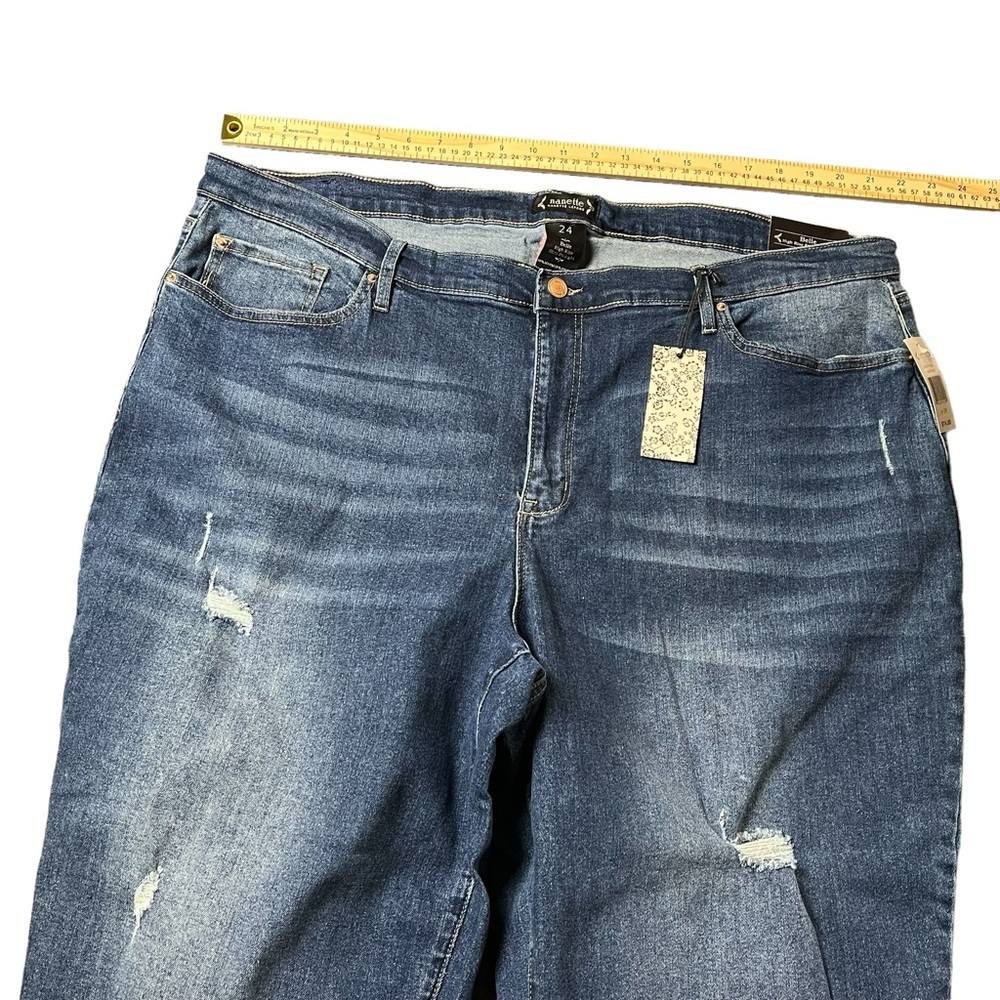 Nanette Lepore Belle High Rise Slim Straight Jeans Size 24 - Picture 10 of 11